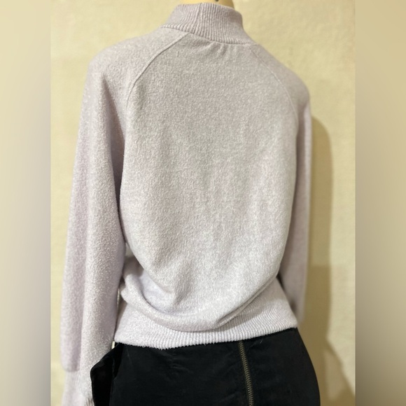 Maeve Anthropologie Sweater Womens XS  Laney Lavender Knit Turtleneck Ribbed - Picture 3 of 9